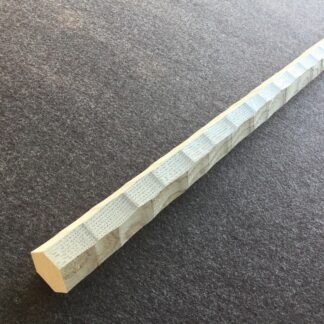 栗の木　六角形 はつり仕上げの手摺り　径38mm  長さ130cm〜160cm