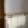 栗の木　八角形の手摺り　横使い　真鍮金具付き　ちょうなはつり仕上げ　60cm〜120cm - 画像 (5)
