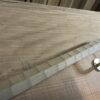 栗の木　六角形の手摺り　L字型真鍮金具付き　横使い　ちょうなはつり仕上げ　60cm〜120cm - 画像 (4)