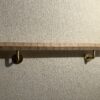 栗の木　六角形の手摺り　L字型真鍮金具付き　横使い　ちょうなはつり仕上げ　60cm〜120cm - 画像 (3)