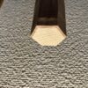 栗の木　六角形の手摺り　真鍮金具付き　ちょうなはつり仕上げ　60cm〜120cm - 画像 (3)
