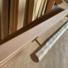 タモの木　八角形の手摺り　L字型真鍮金具付き　ちょうなはつり仕上げ　60cm〜120cm - 画像 (9)