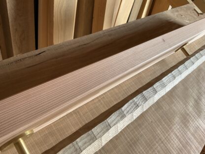 タモの木　八角形の手摺り　L字型真鍮金具付き　ちょうなはつり仕上げ　60cm〜120cm - 画像 (7)